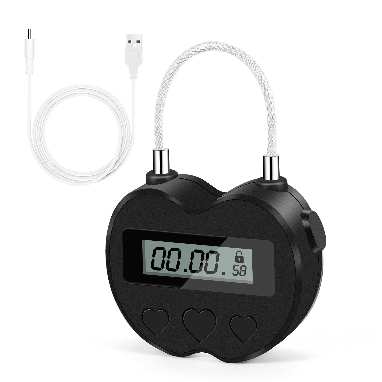 Time Lock LCD Display Time Lock Multifunction Travel Electronic Timer, 3661