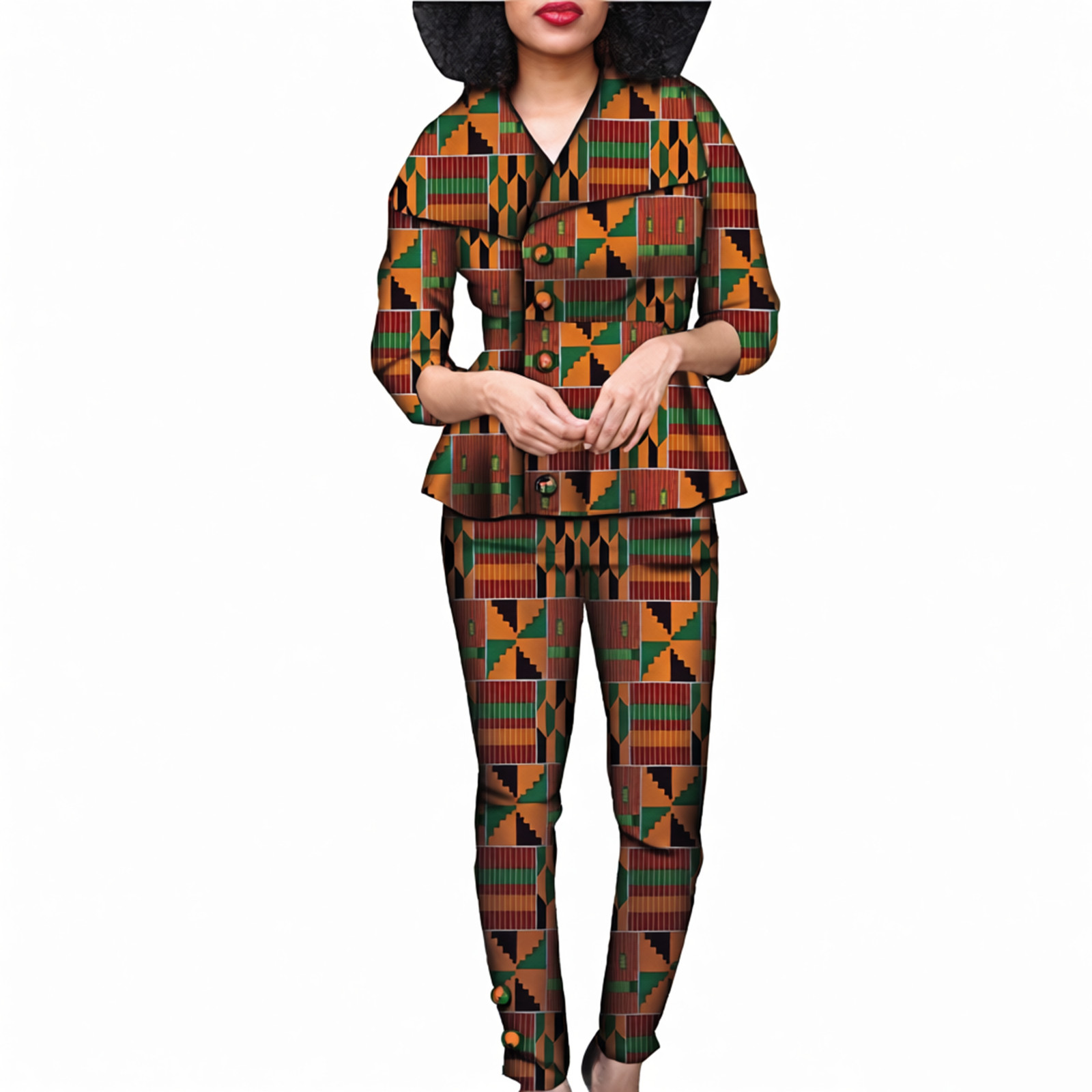 Sample Clothes for Sale Womens African Dashiki Suits Print Nigerian Outfits