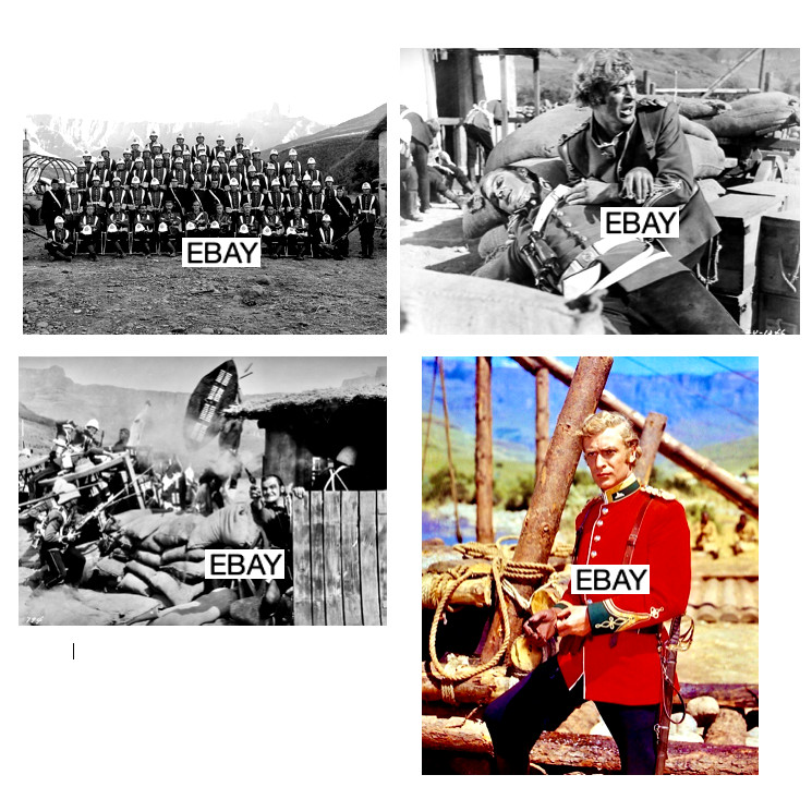ZULU 1964 ACTION ADVENTURE MOVIE PHOTOS LOT (4) RORKE'S DRIFT SOUTH AFRICA WAR