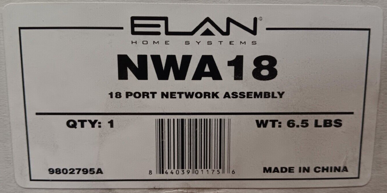 ELAN Home Systems NWA18 18 Port Network Assembly
