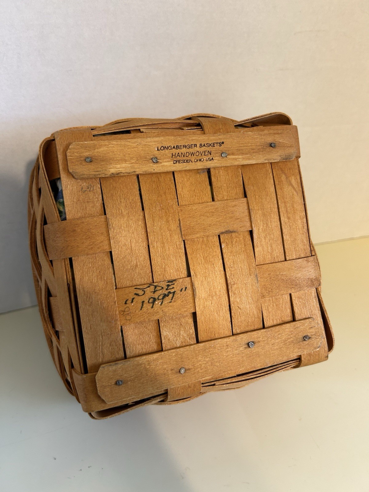 Longaberger Basket 1997 Rose Trellis Liner with Plastic Insert EUC