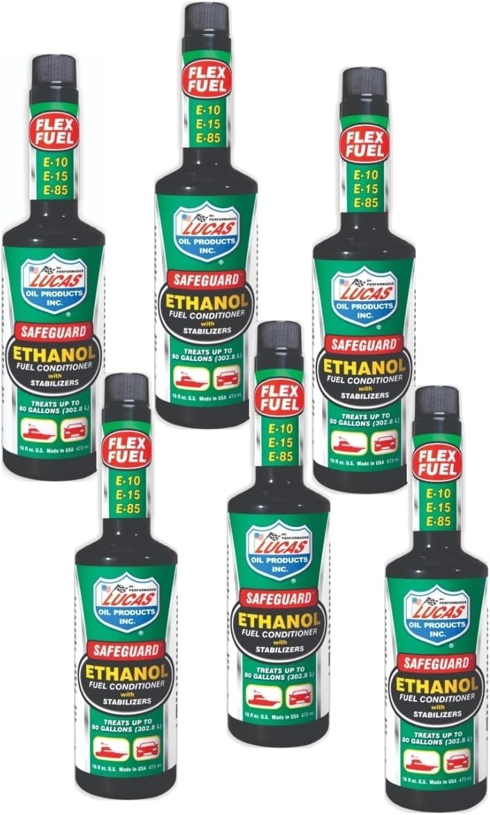6 PACK Lucas Oil 10576-1 Safeguard Ethanol Fuel Conditioner w/ Stabilizers 16 oz
