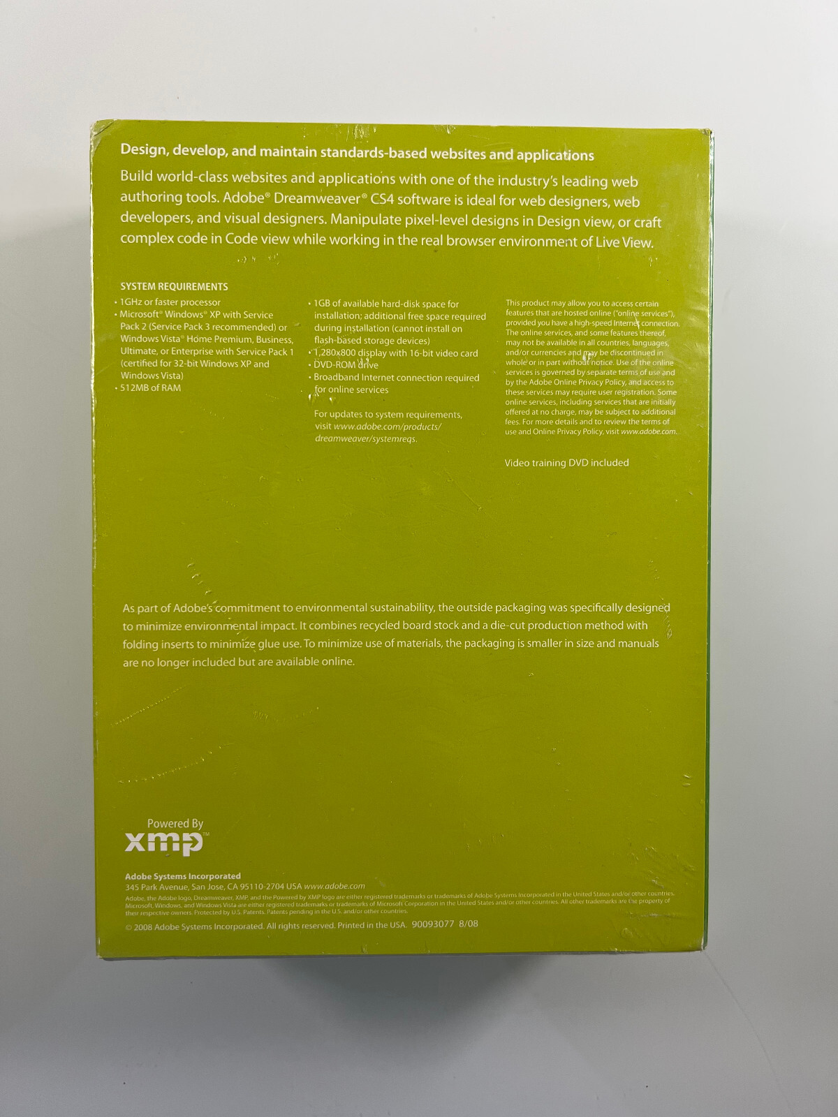 Adobe Dreamweaver CS4 Windows version Brand New Sealed