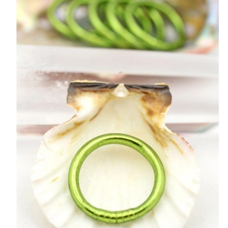 Thai Buddhist Temple Kumlai Stackable Ring – Banana Leaf Green