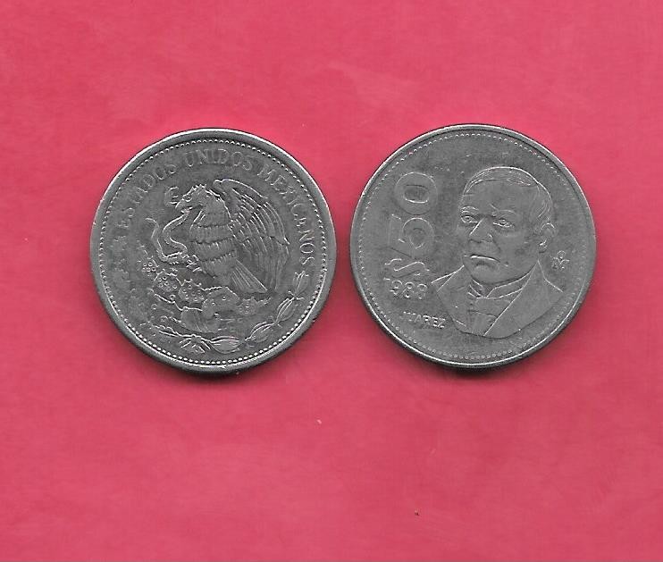 MEXICO KM495a 1988 50 PESOS XF EXTRA FINE NICE OLD VINTAGE COIN