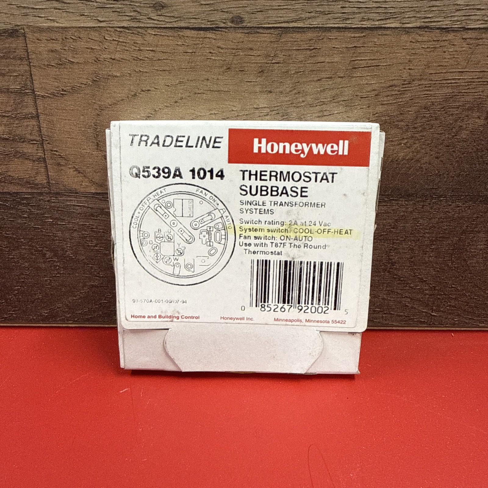 HONEYWELL Q539A 1014 THERMOSTAT SUBBASE TAUPE Base T87F The Round