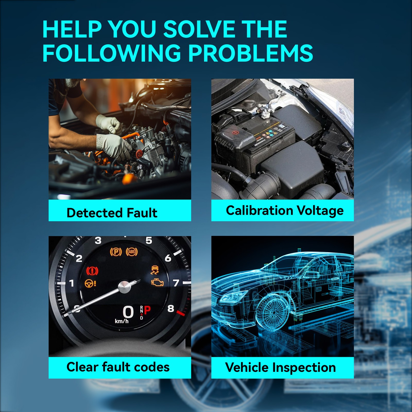 AT700 Scanner Code Reader Car Diagnostic Scan Tool Check Engine Fault US