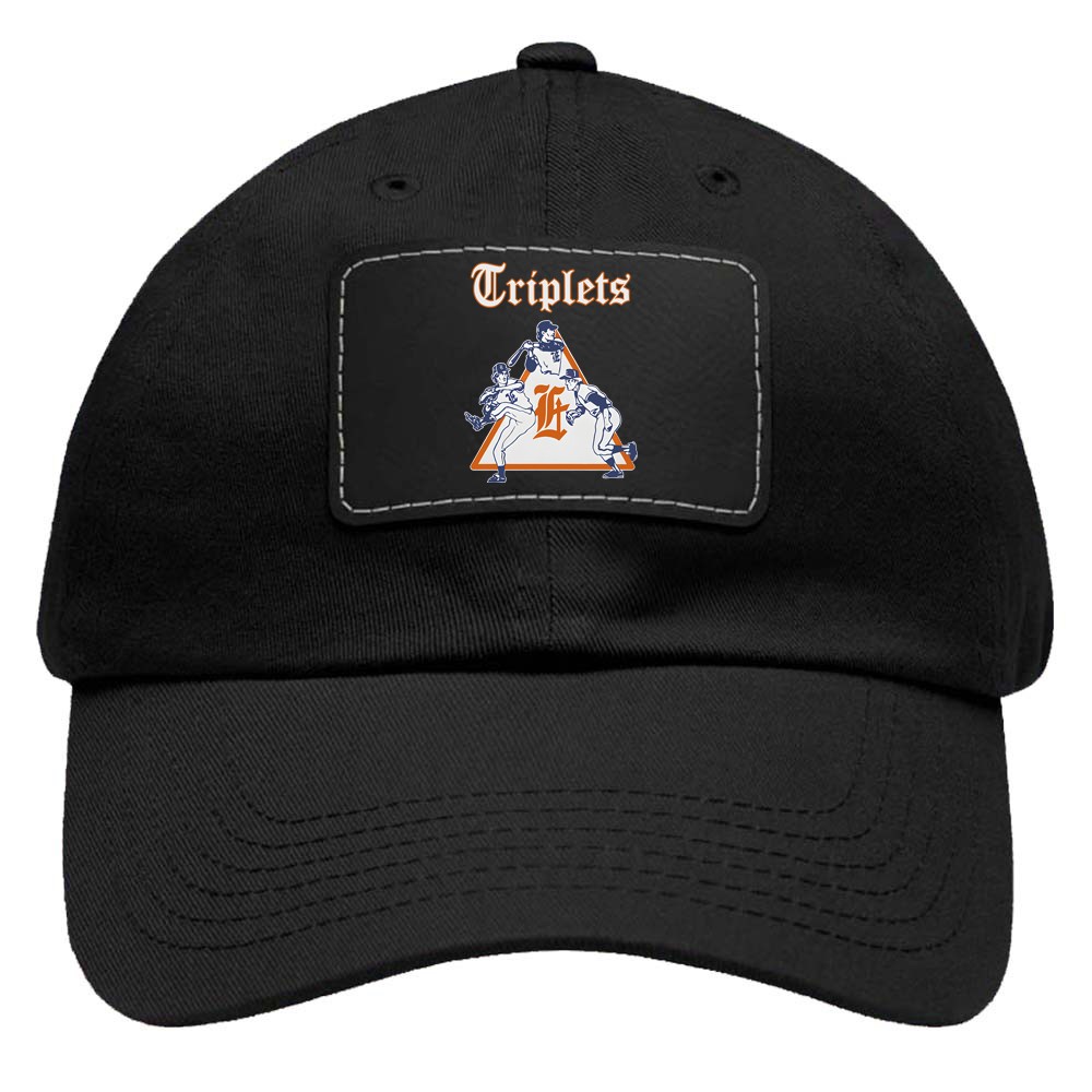 Evansville Triplets Indiana Basebal Dad Hat with Leather Patch - Adjustable Size