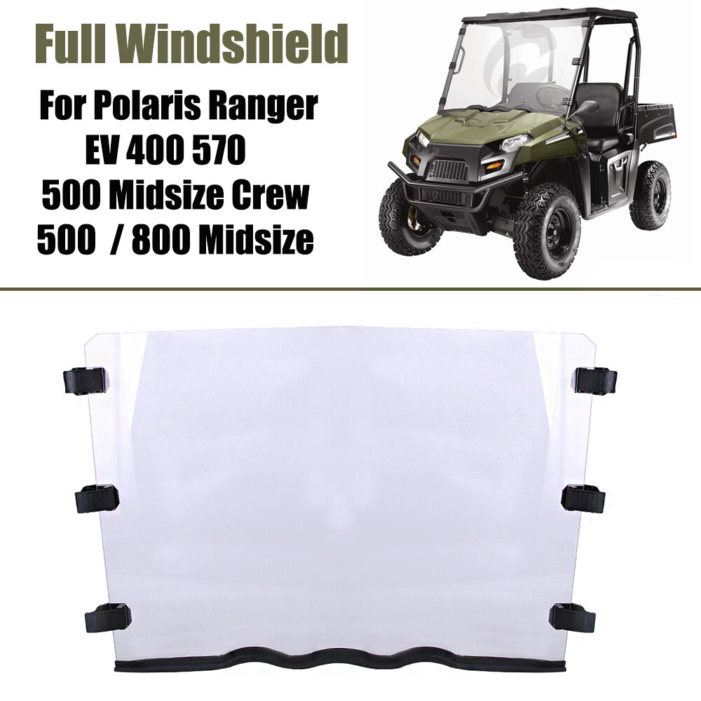 UTV Full Windshield Windscreen For Polaris Ranger 400 / 500 800 Midsize / EV