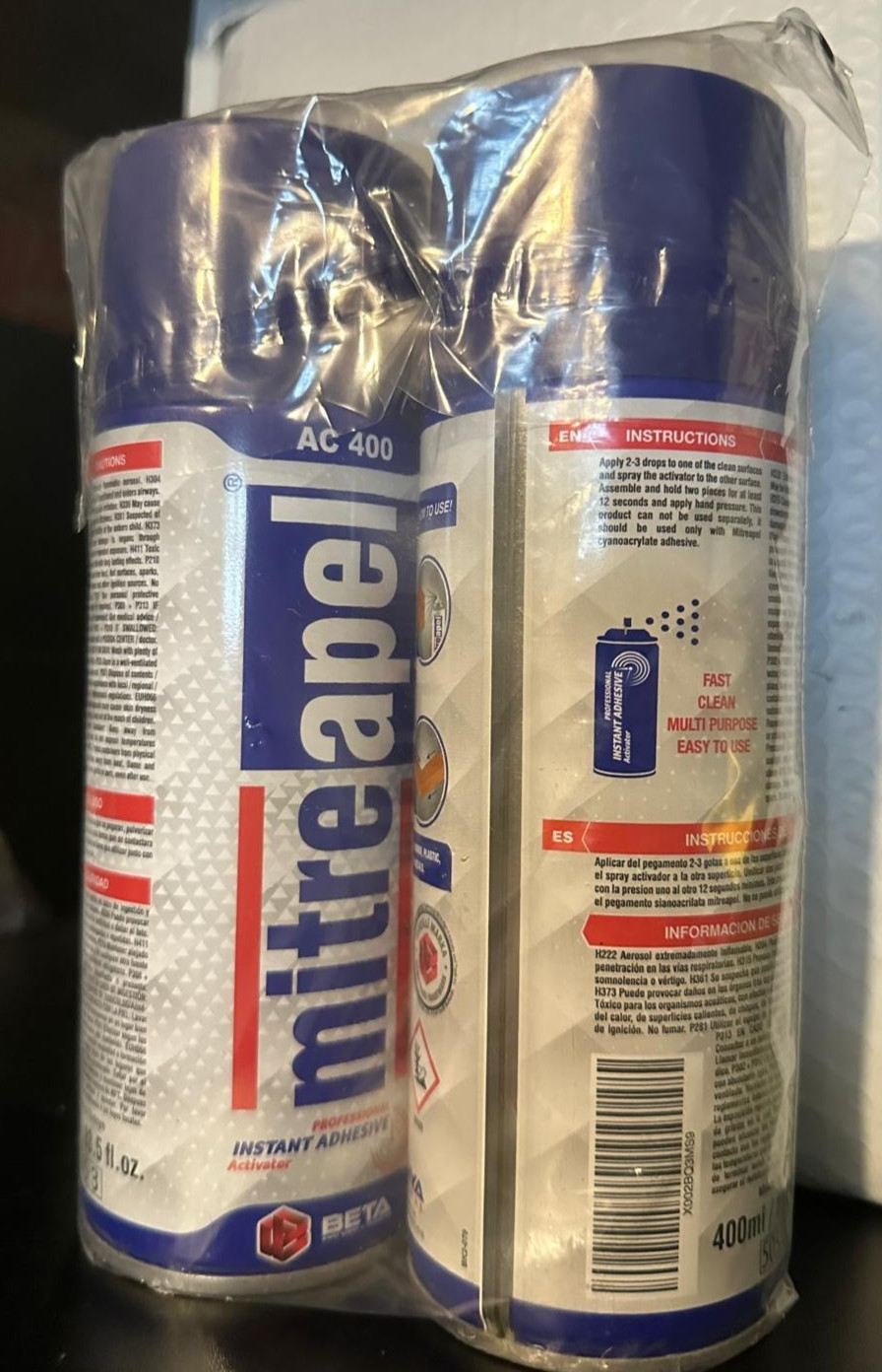 Activator (2 x 13.5 fl oz) Spray Accelerator for CA Super Glues (2 Pack)