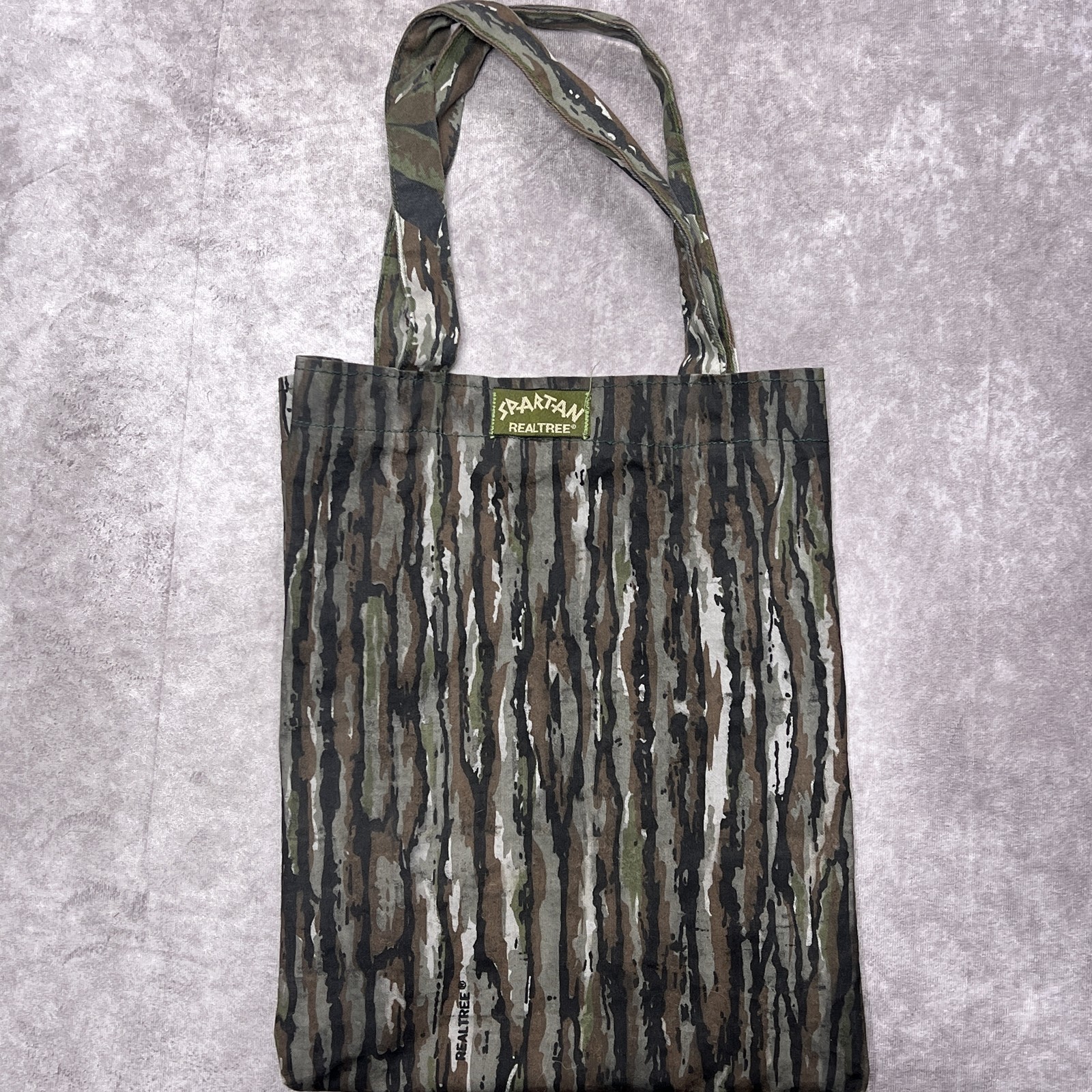 Vintage Spartan Realtree Camo Tote Bag Canvas Hunting Shoulder Bag Outdoors
