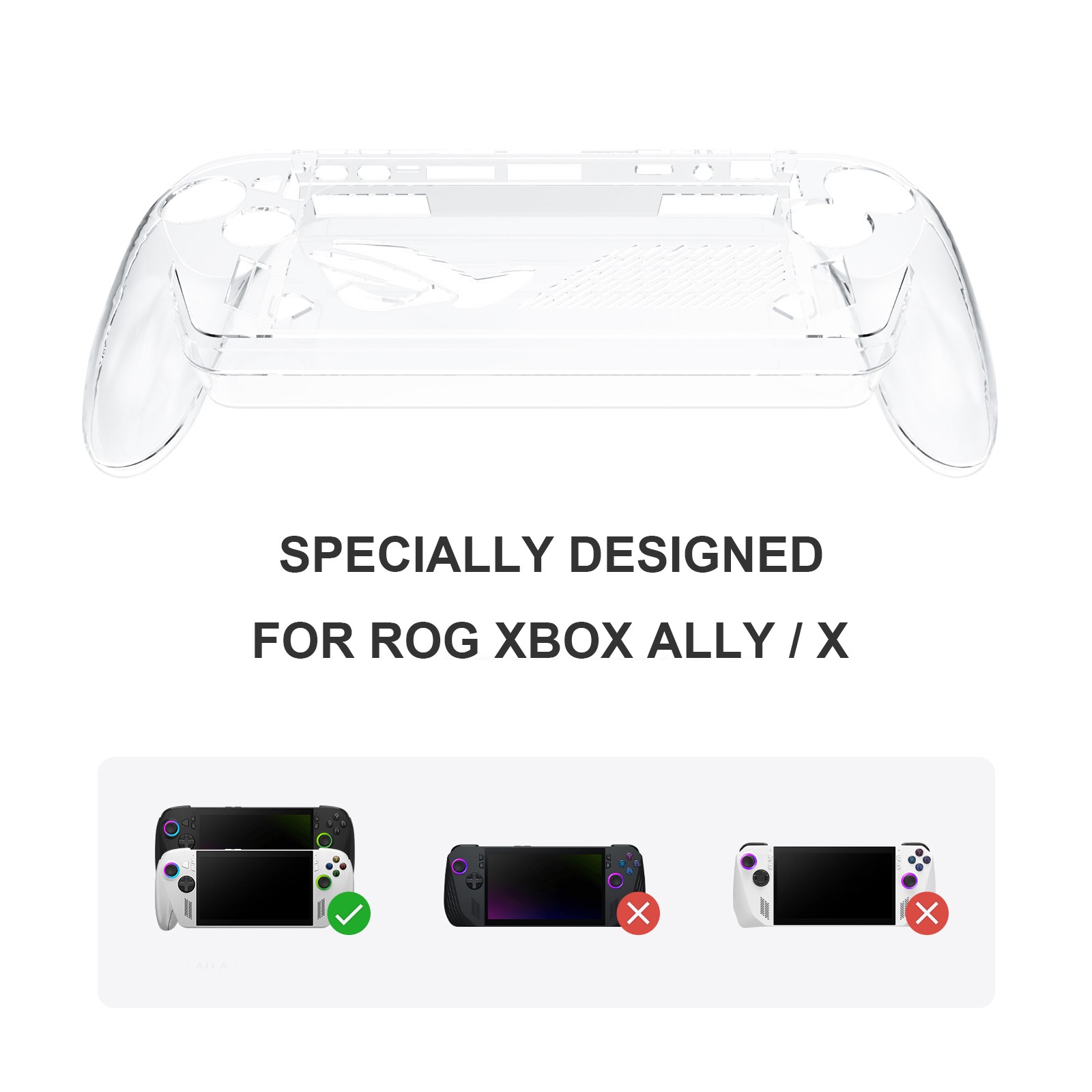 Transparent Case For ROG XBOX Ally /X Game Console Shockproof   Protective Cover