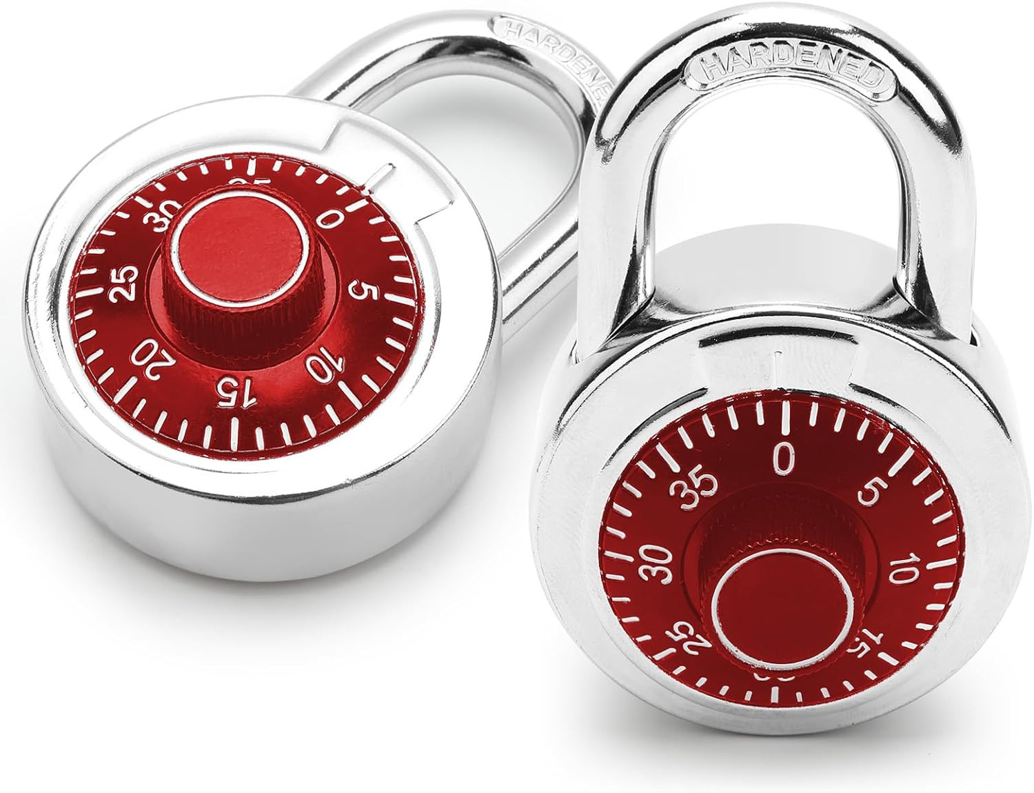 Mini Combination Padlock, 3-Dial Preset Code, Red, 1 Pack | Hardened Steel Shack