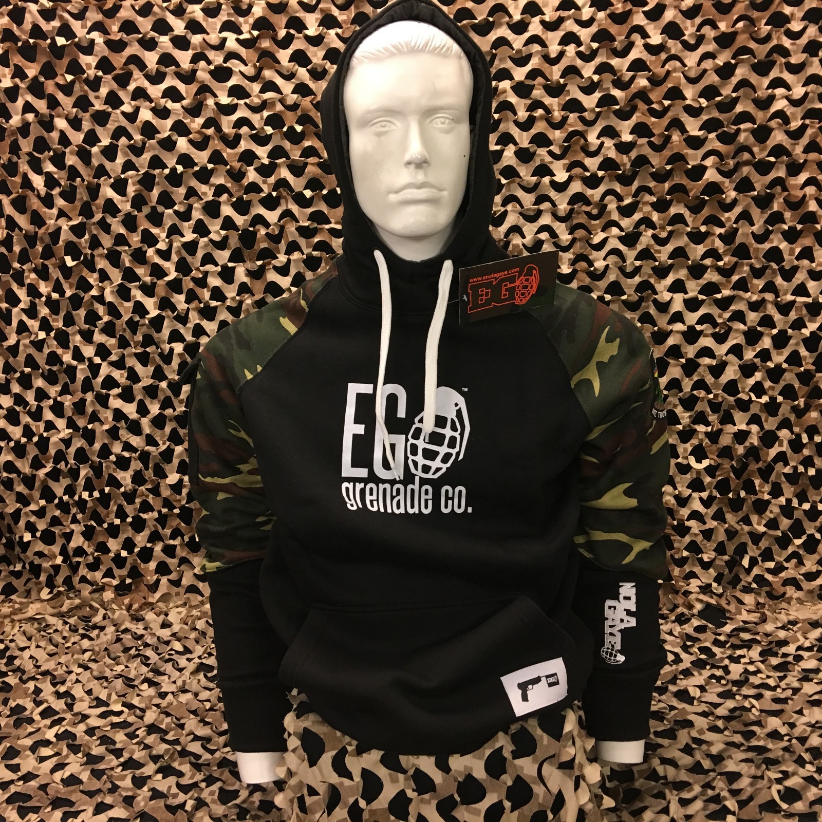 NEW Enola Gaye Tequila Pull Over Hooded Sweatshirt - Black - Medium