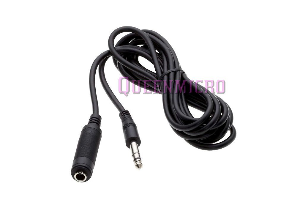 10Ft 1/4" Stereo Male to 1/4" Stereo Female Extension TRS Extender Cable 10 Foot