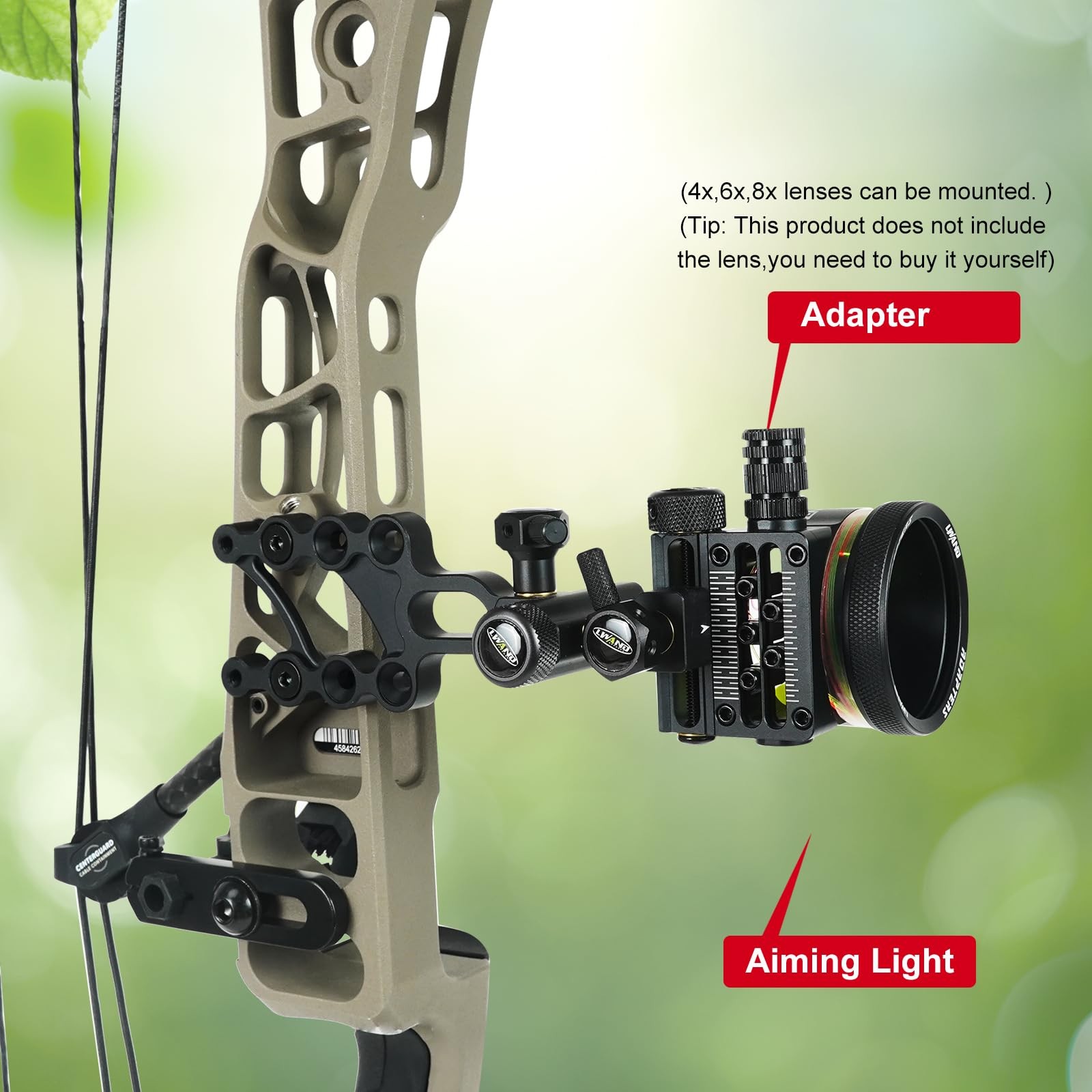 Compound Bow Sight Archery 5-Pin Short Bar - 0.019" -