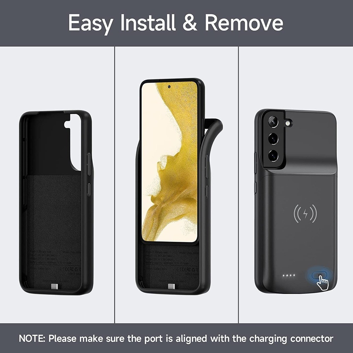 Slim Protective Charging Case (4800 mAh) for Galaxy S22 Plus