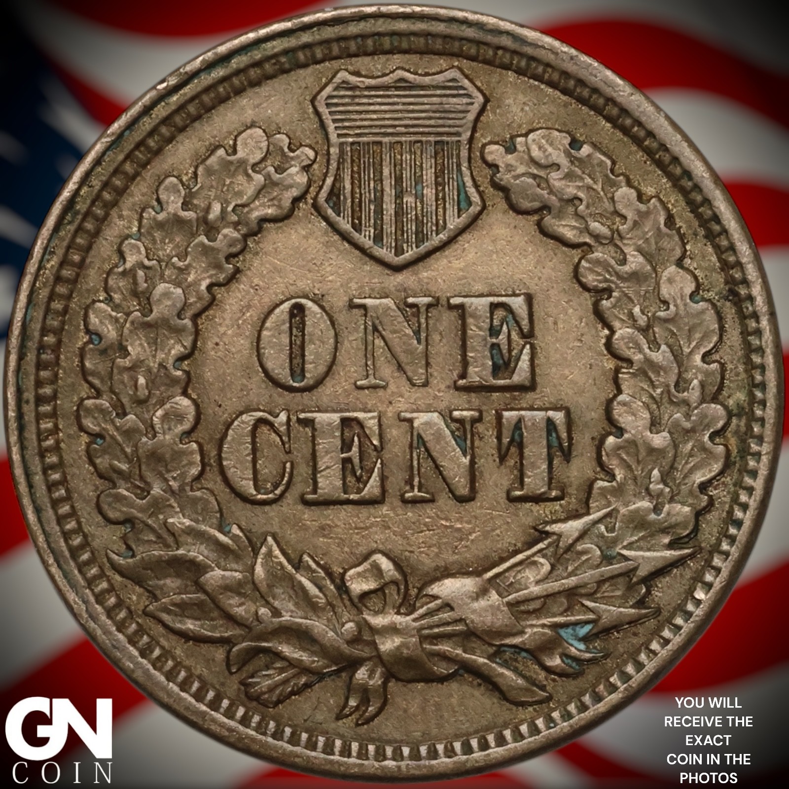 1863 Indian Head Cent Penny A8826