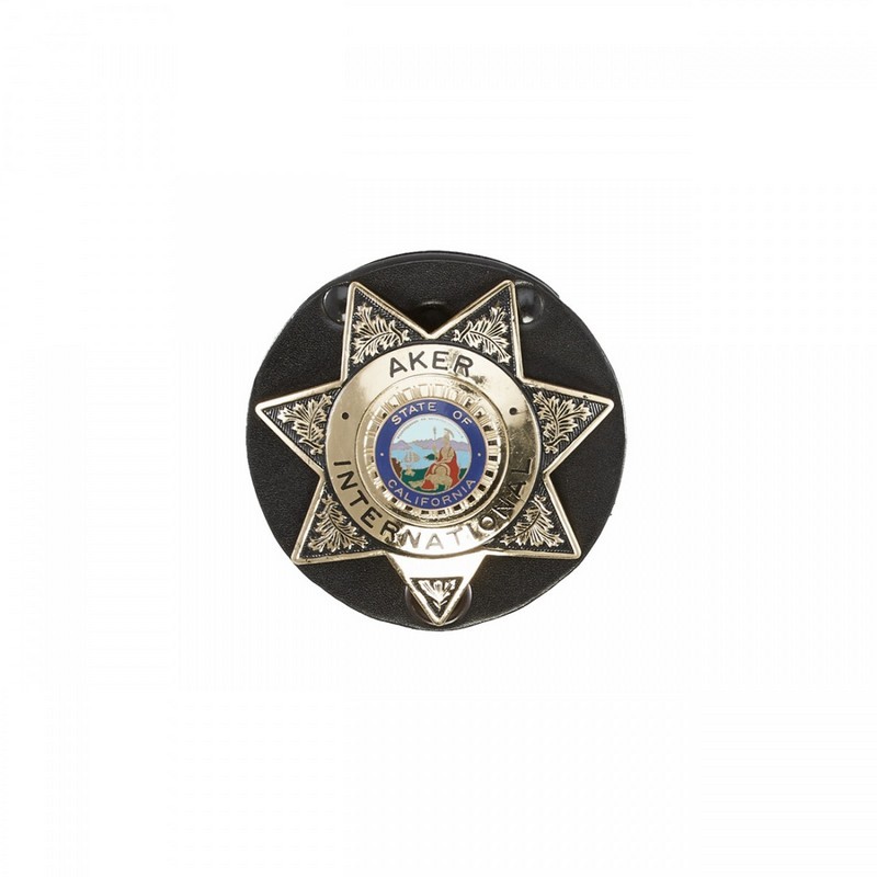 Model 592 Star Badge Holder - Black - Plain