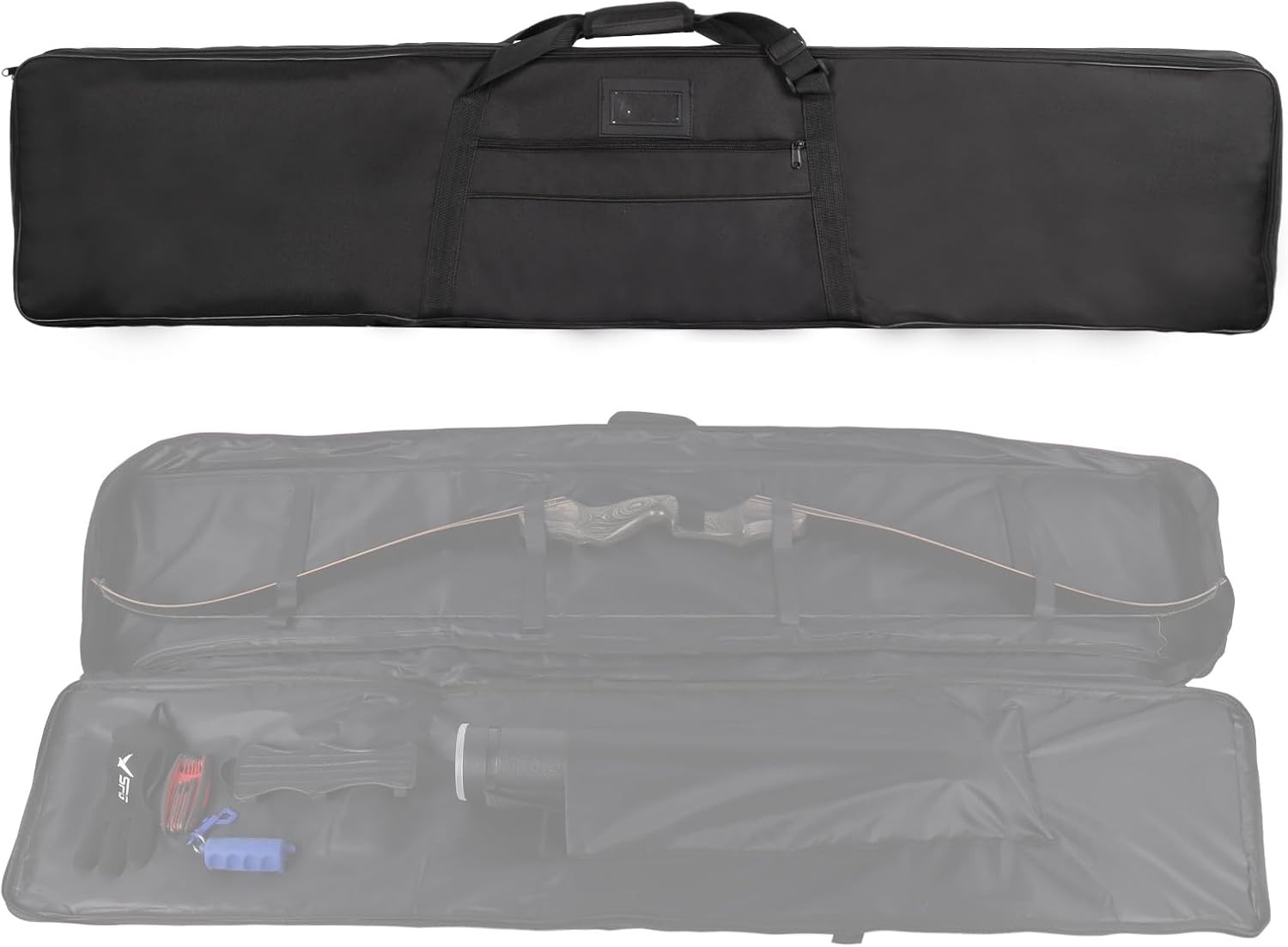 SPG Archery Recurve Bow Case for Longbow and Traditional Bow, 68 Inch, Black