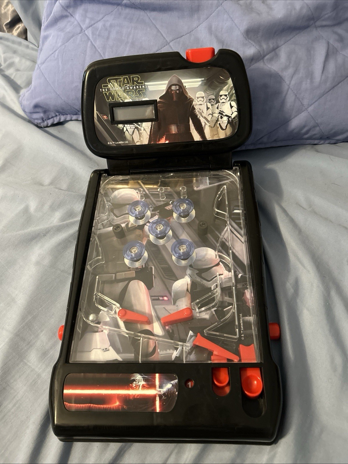 2009 mattel Star Wars The Force Awakens Pinball Machine Everything Works on it