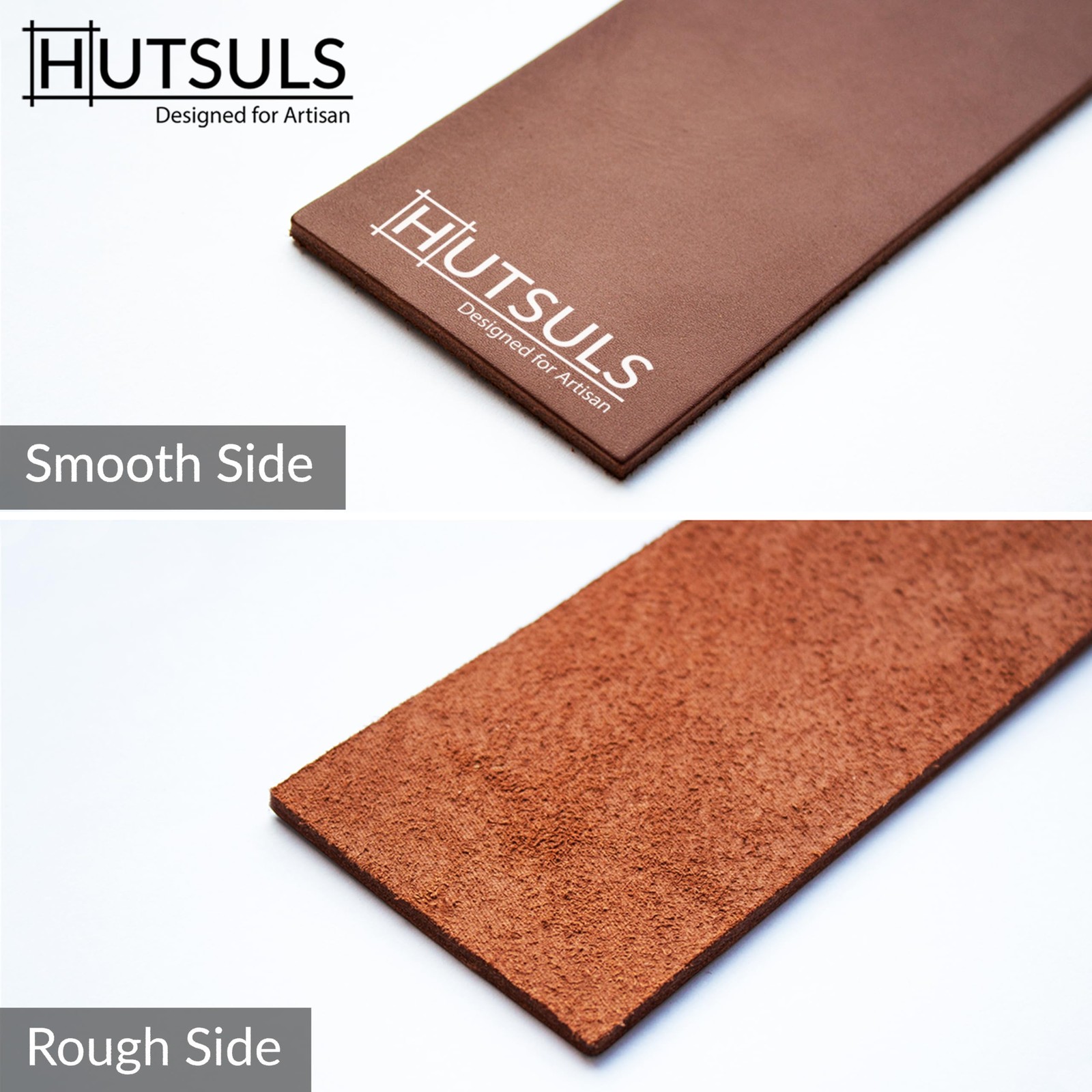 Hutsuls Brown Leather Strop with Compound - Get Razor-Sharp Edges 3x8,