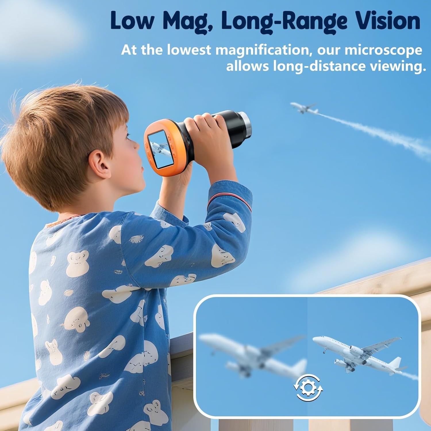 1000X Handheld Microscope for Kids, 4K 2.4" Screen Digital Kids Microscopes w...