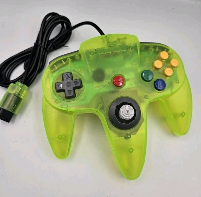 Nintendo 64 N64 Extreme Green Controller Lime Neon Transparent New Joystick10/10