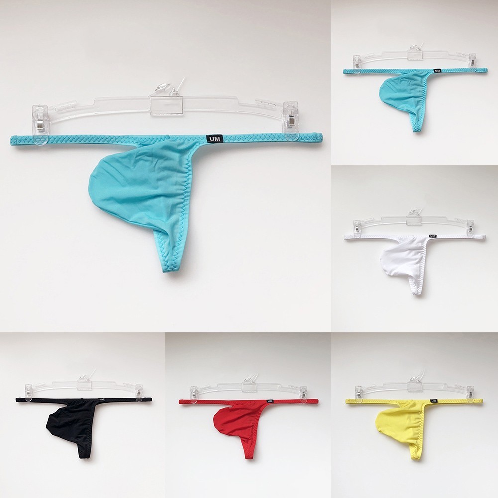 Fashionable Low Waist Men's Thong Underwear Comfortable Pouch Lingerie