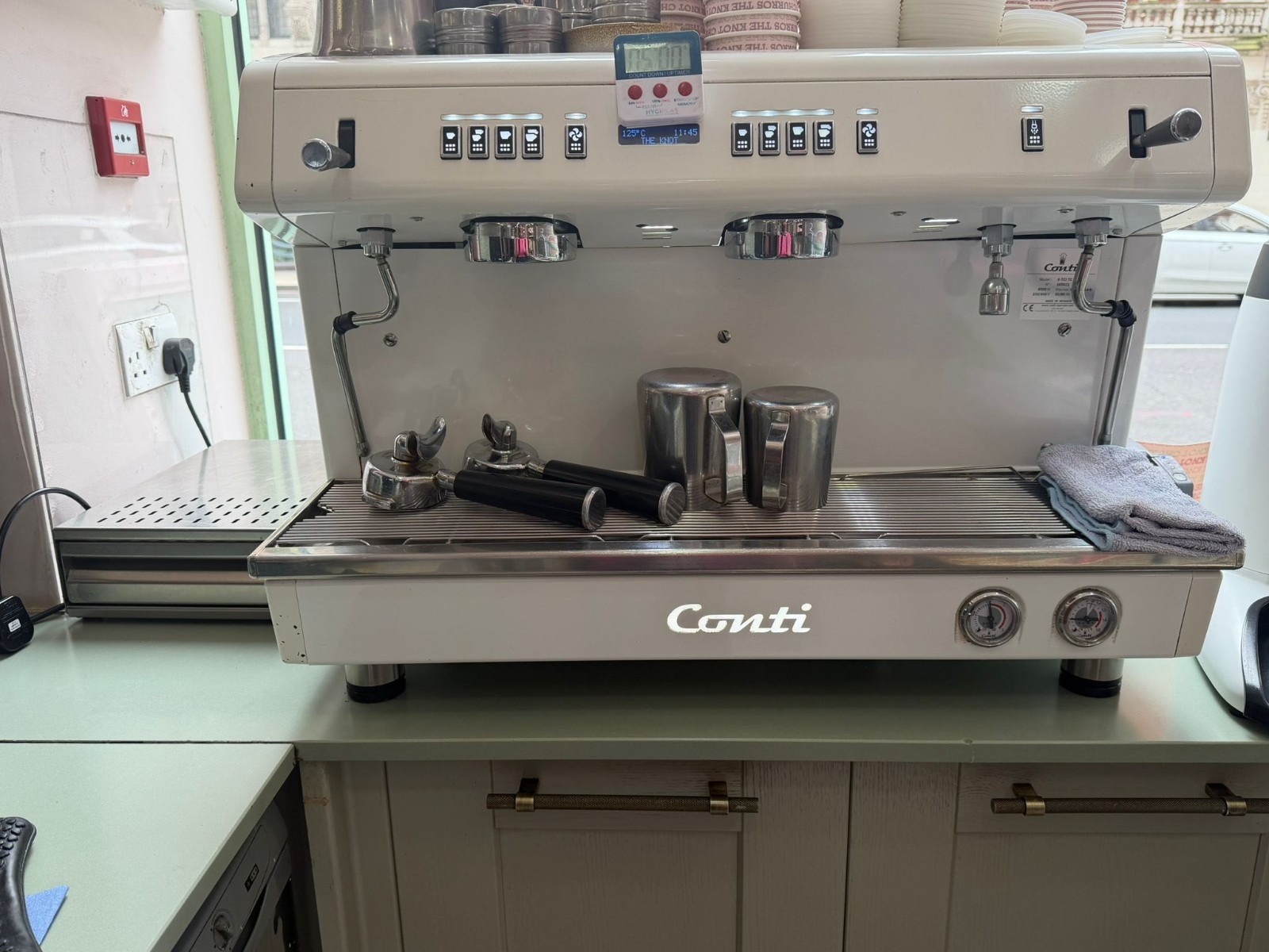 Conti X-One 2-Group Professional Espresso Machine – White