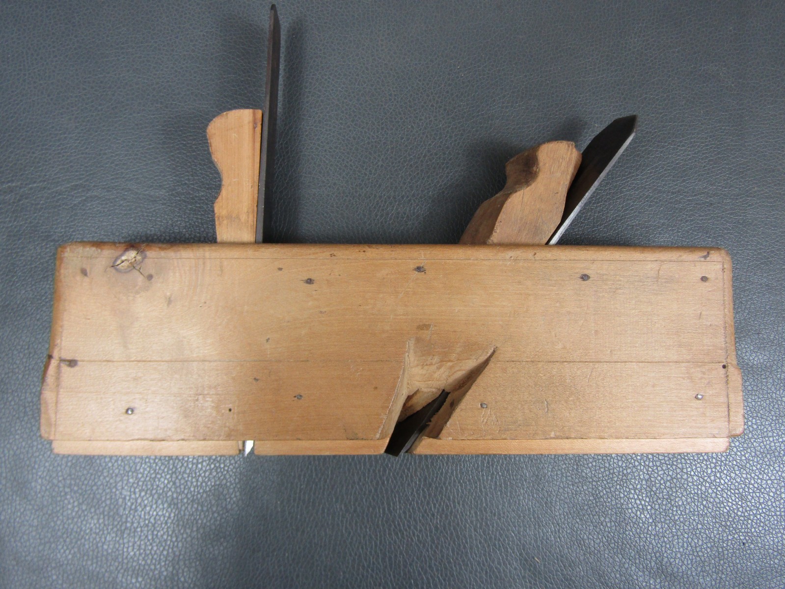 Wooden French 7/8" dado plane vintage old tool