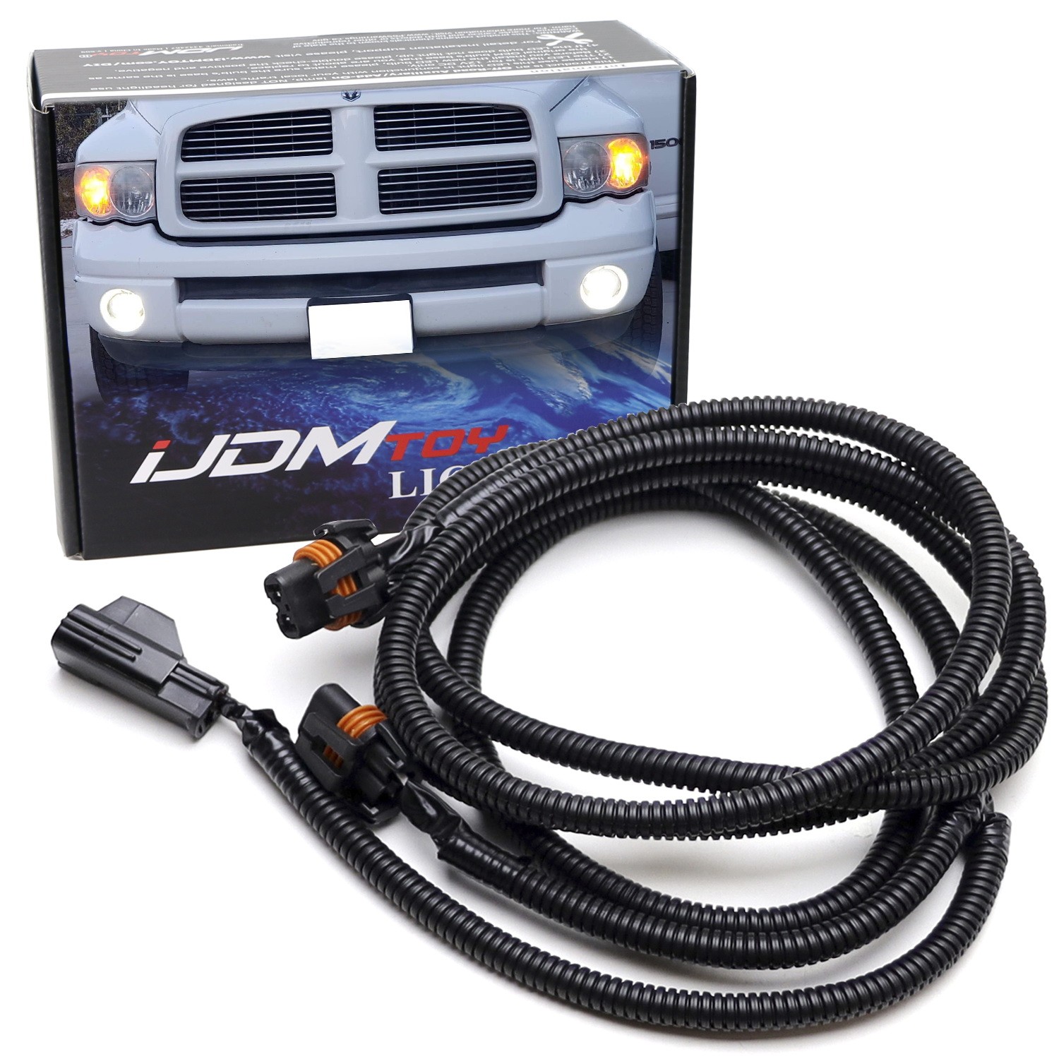 Y-Shape Fog Light Power Cord Jumper Wiring Harness For Dodge 2002-08 RAM Durango