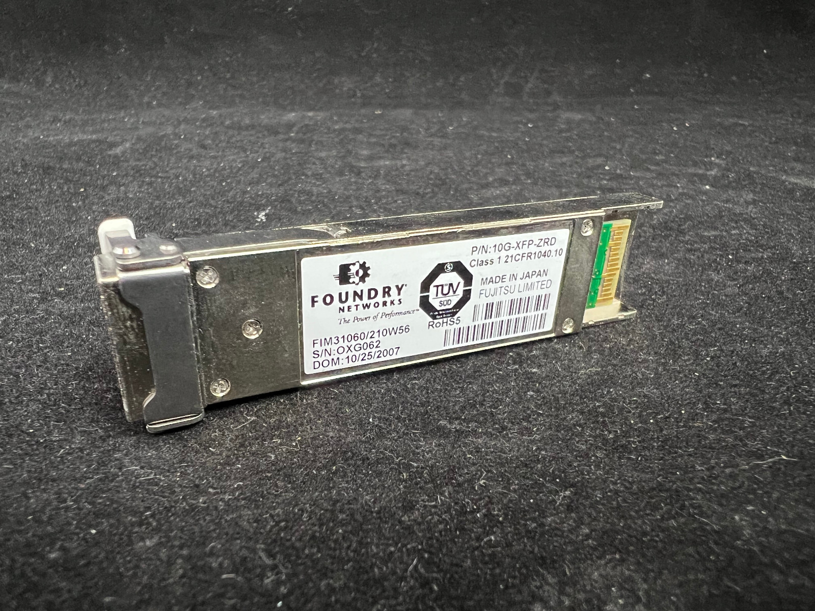 Foundry 10G-XFP-ZRD-1532-68 FIM31060/210W56 XFP 10G 1532.68nm DWDM 80km Ch56