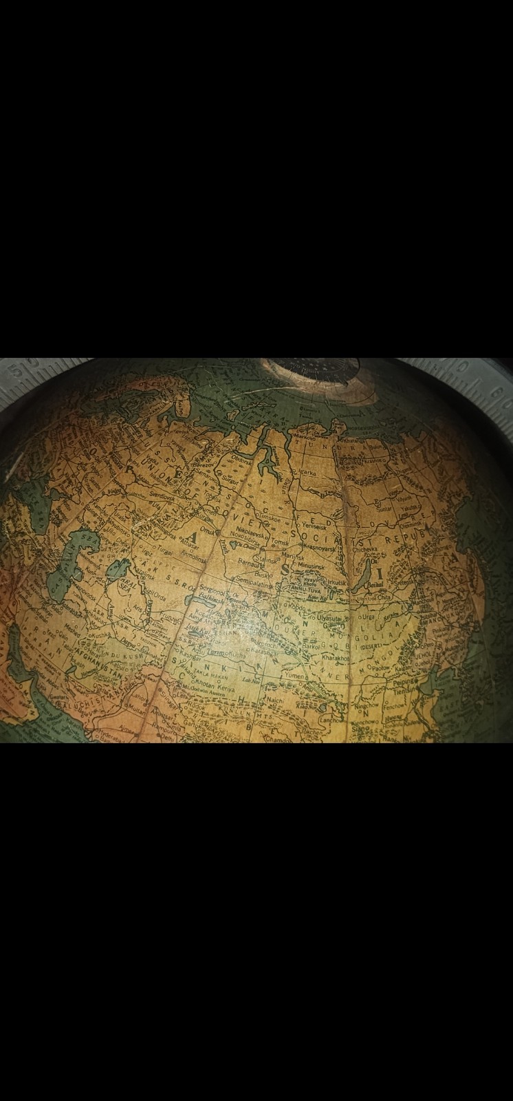 RARE Antique WW2 Era 1945 Replogle 12" Standard Tabletop Globe