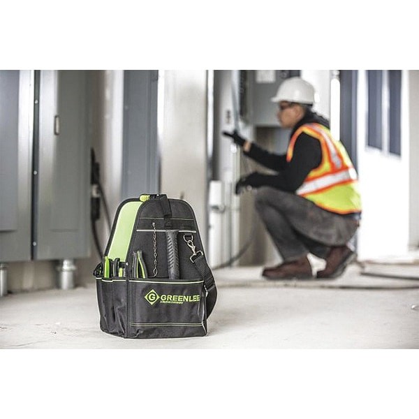 Greenlee 0158-24 Tool Bag, Polyester, Black, 27 Pockets