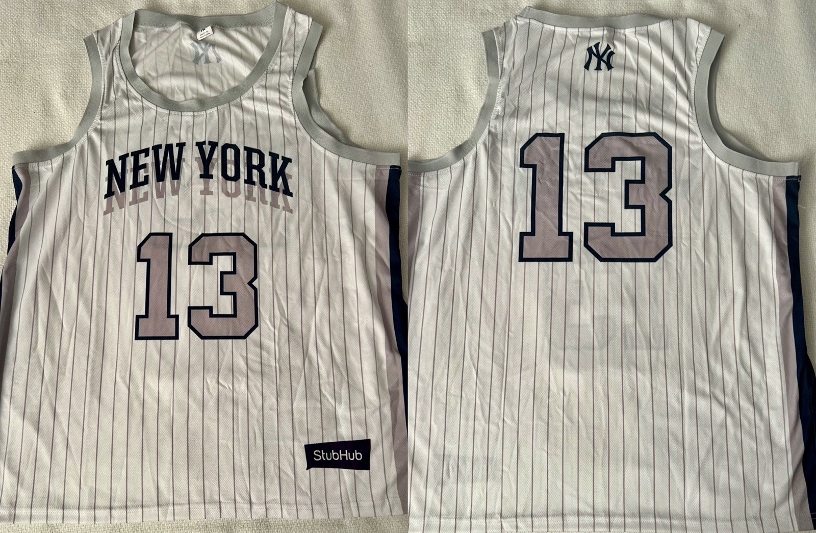 NY YANKEES JAZZ CHISHOLM JR BASKETBALL JERSEY SGA XL #13 SHIRT 5/2/2025