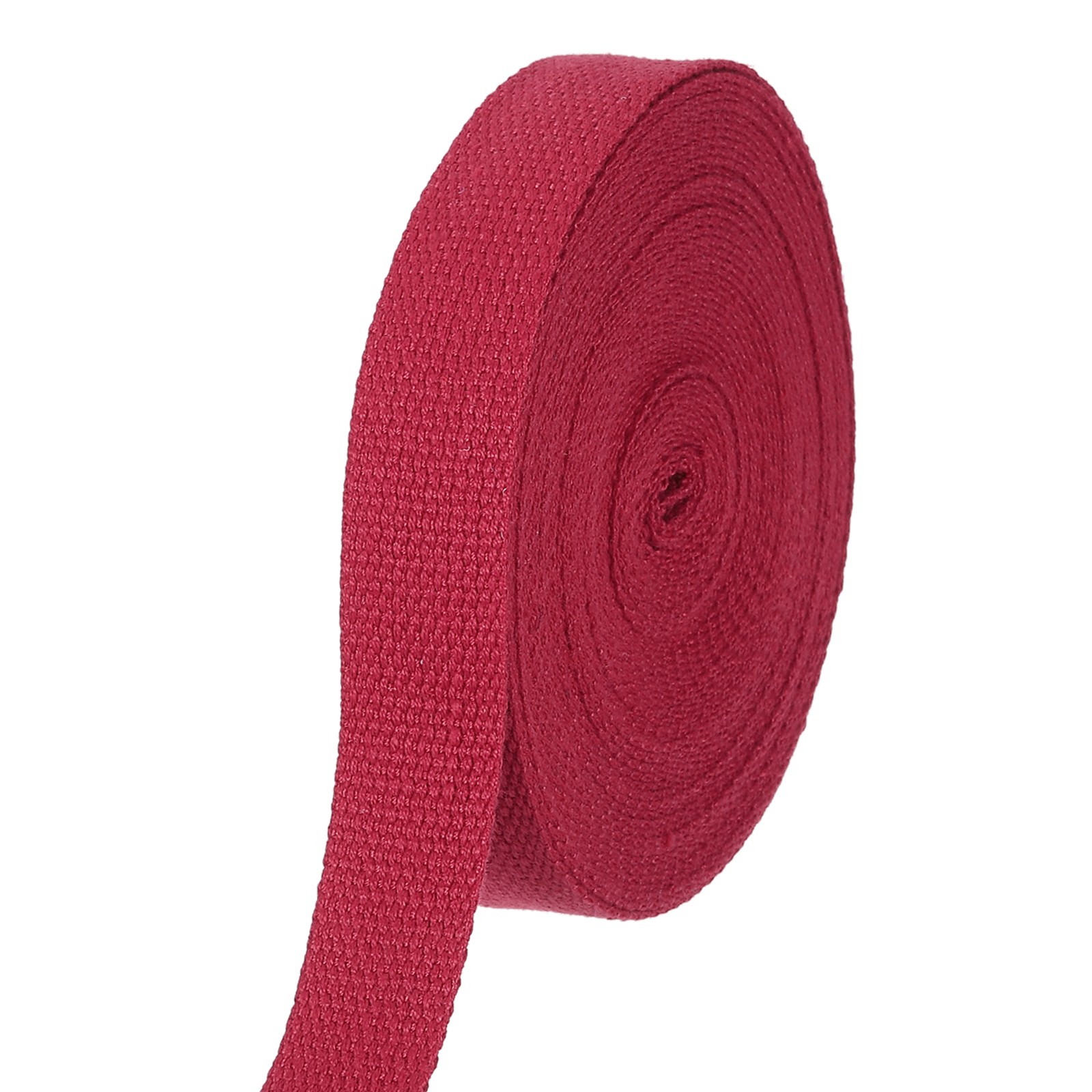 Cotton Webbing 1 Inch 11 Yard Polyester Cotton Webbing Strap, Dark Red