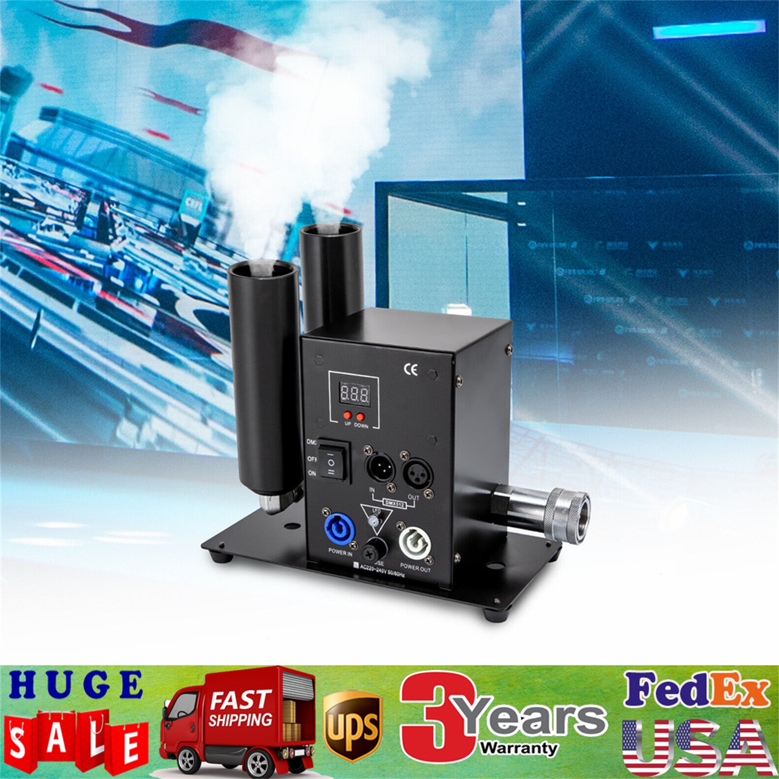 DJ Club Effect C02 Jet Machine Cryo DMX512 Co2 Party Cannon Fogger Smoke Gun