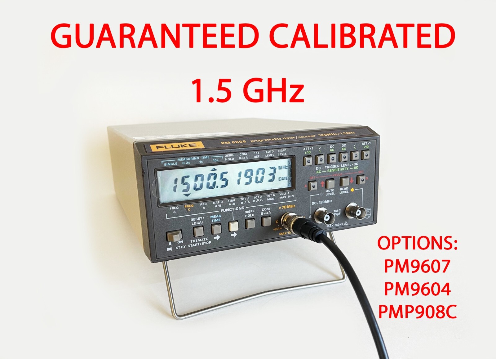 Fluke PM6666 1.5 GHz Programable Counter - Timer + Options GUARANTEED CALIBRATED