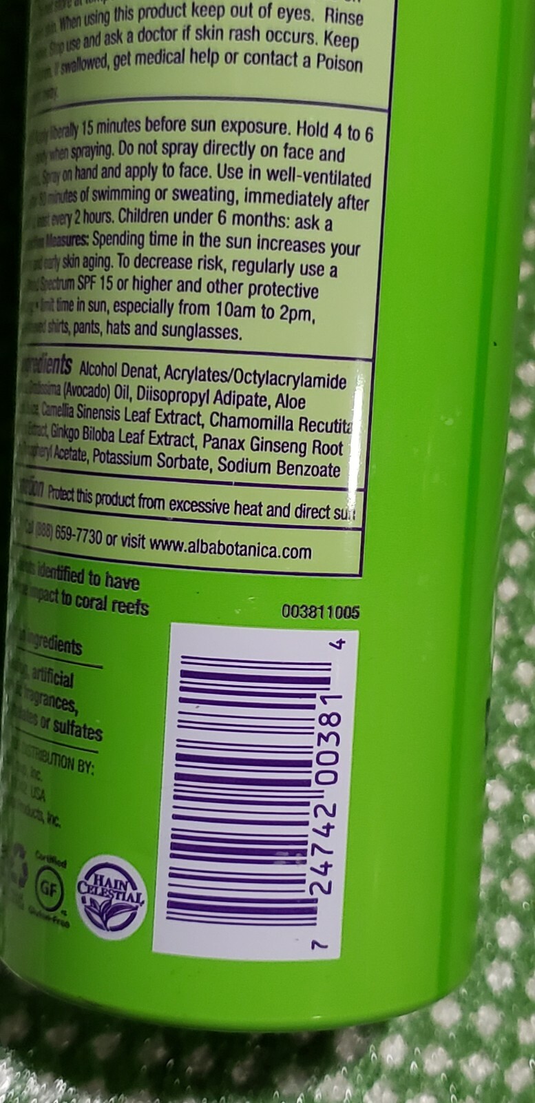 2 - Alba Botanica Sensitive Sunscreen Fragrance Free Spray SPF 50 - 6oz - 2/2026