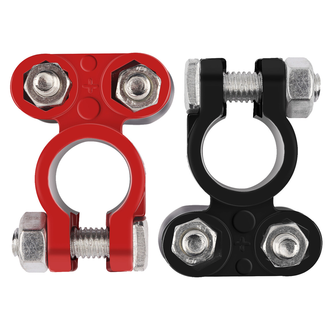 Car Battery Terminal Clamp Connectors Positive Negative Release Disconnect 2PCS