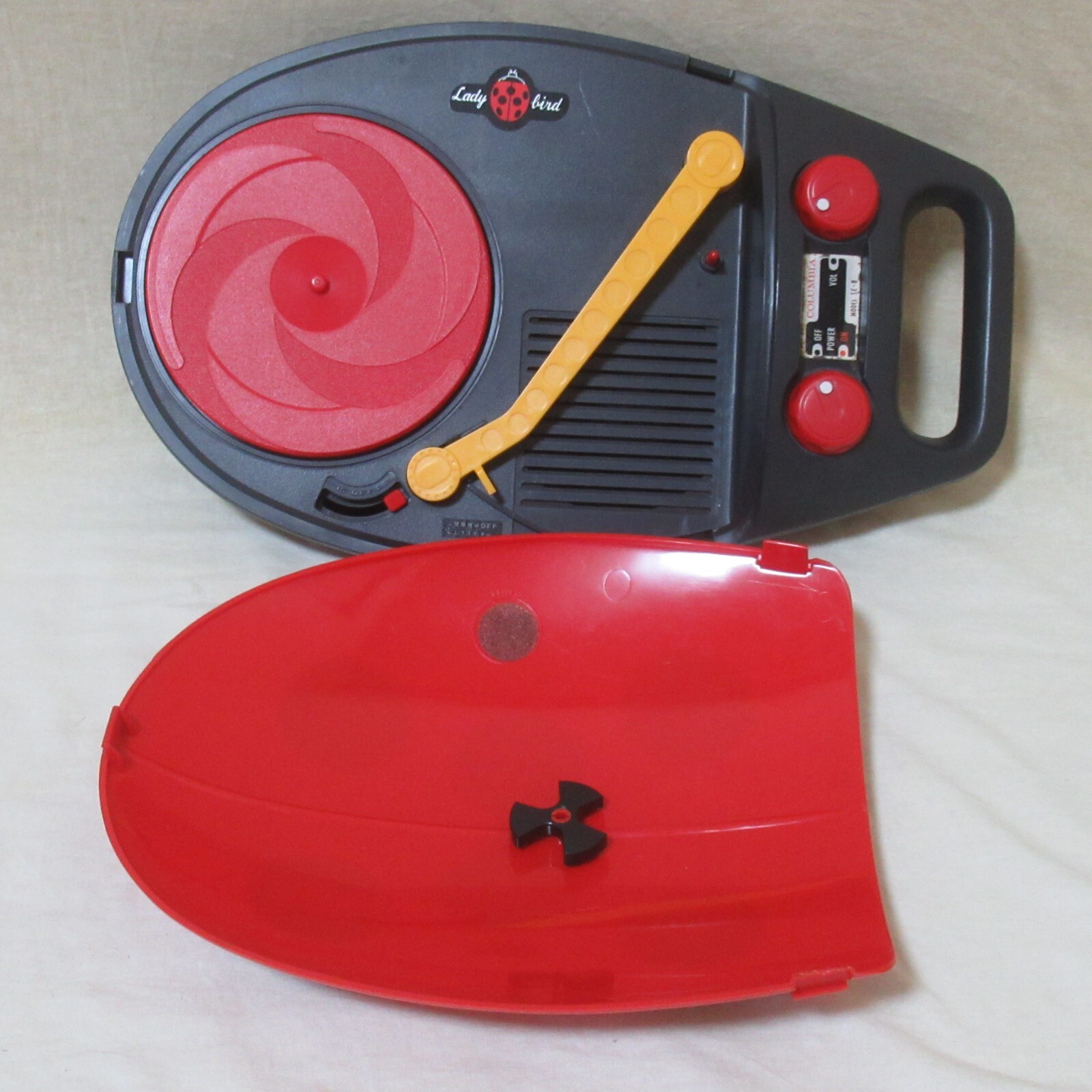 Columbia Portable Record Player MODEL SE-8 Ladybug No box