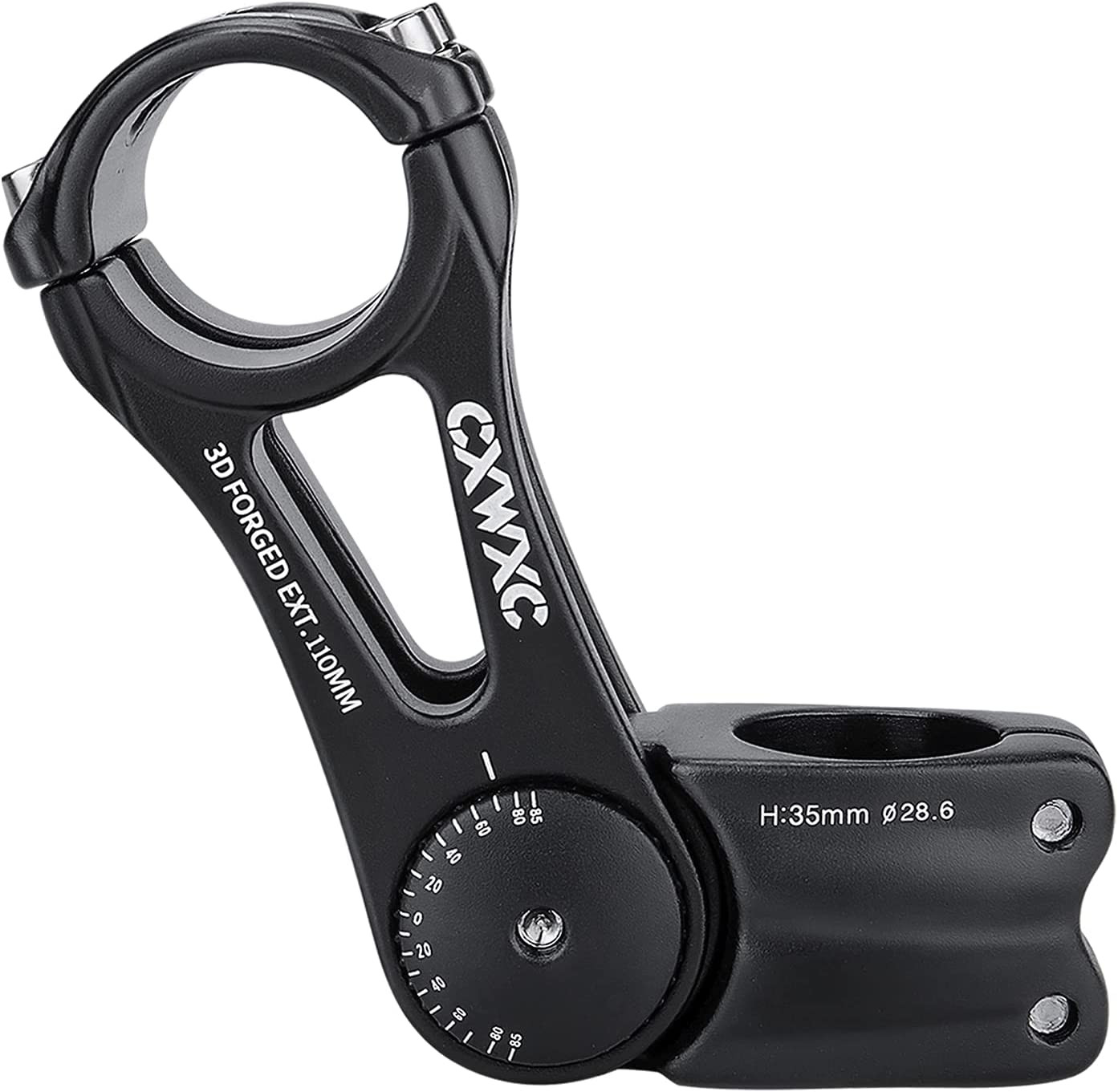 Adjustable MTB Stem 31.8Mm 70 Degree - 90/110/145Mm Bike Stem Riser for Handleba