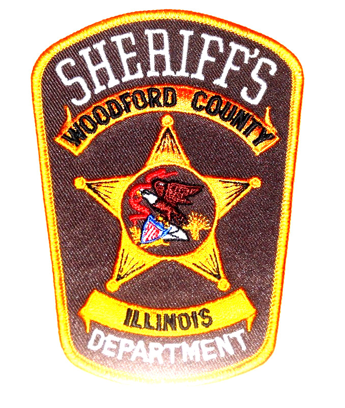 WOODFORD COUNTY ILLINOIS IL Police Patch STATE SEAL FLYING EAGLE 5” J2