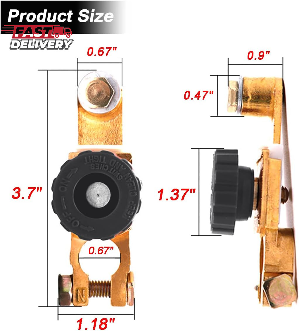 Top Post Battery Disconnect Switch - Quick Disconnect Battery Cut off Switch for