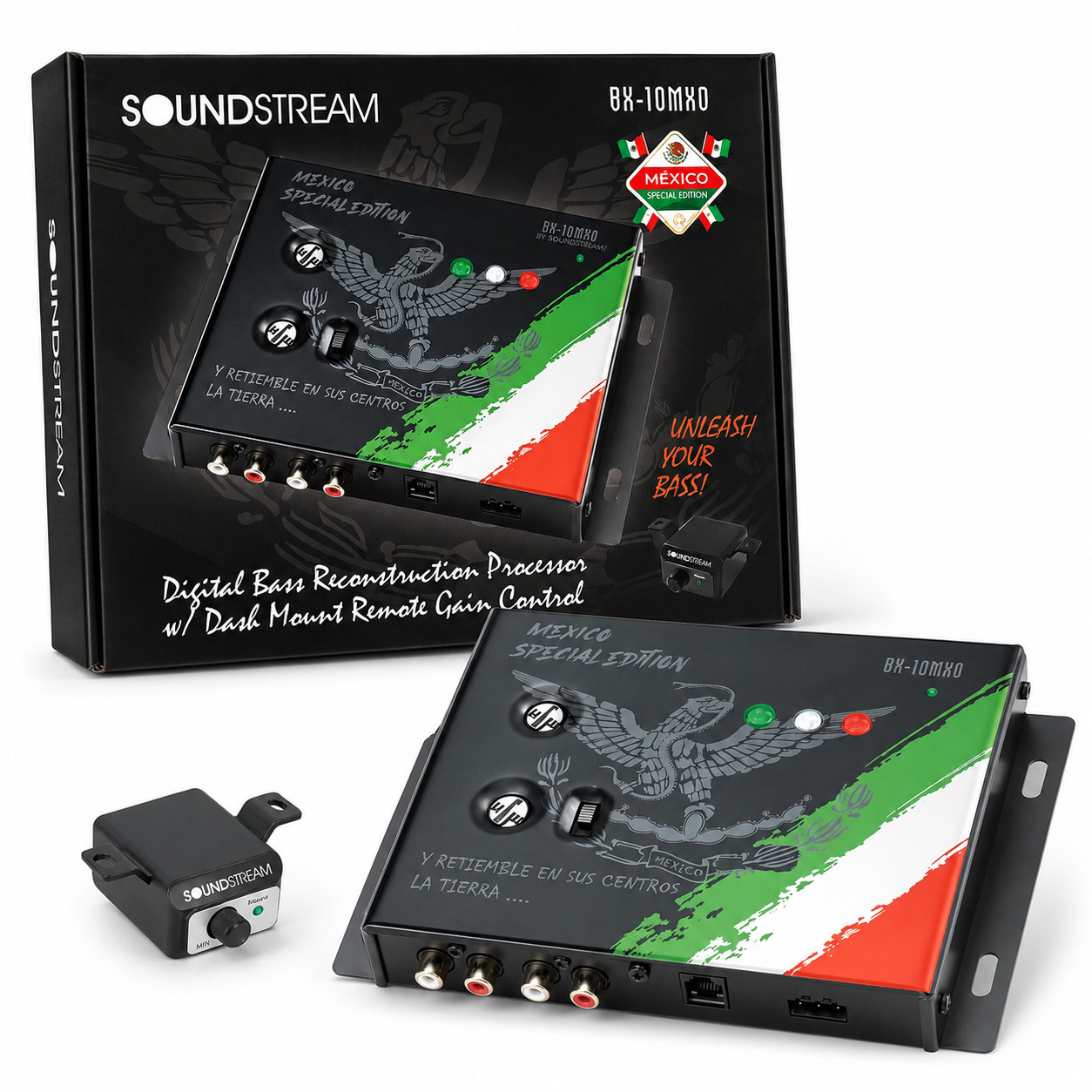 Soundstream BX-10MX D Mexico Edition Car Audio Bass Processor w Remote Control