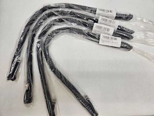 ***GREAT*** Lot of 4 NEW Cisco Handset Gray Curly Coiled Phone Cord 2 ft!!!