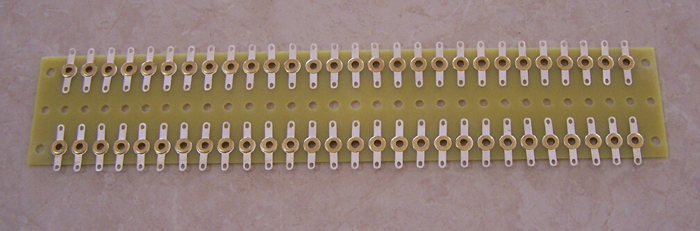 Tagboard with 2 x 28 solder tags 300mm x 56mm