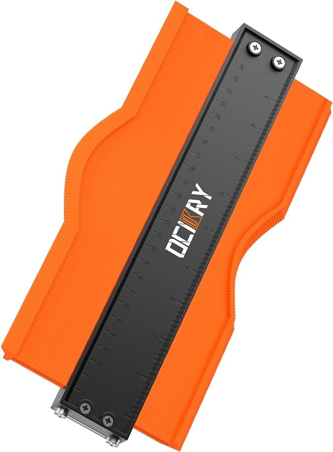 Ocikry Contour Gauge 10" Adjustable Lock Super Gauge Shape Woodworking - Orange