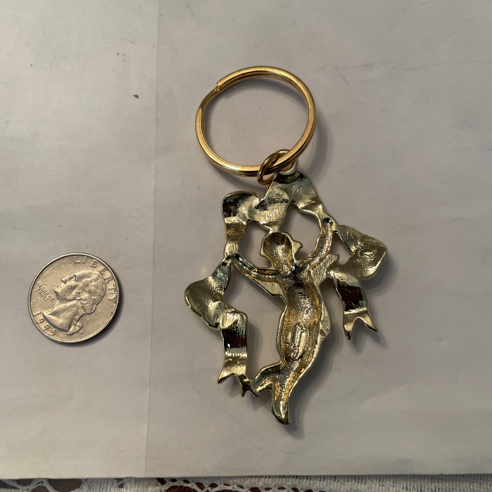 VTG Gold Plated Cherub Key Ring